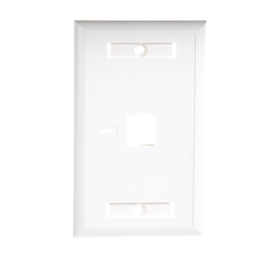 Placa de Pared de 1 Puerto, Keystone, con Espacio para Etiqueta, Color Blanco LINKEDPRO BY EPCOM - Vista 4