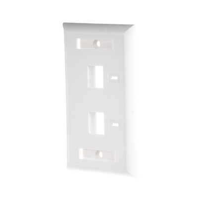 Placa de Pared de 2 Puertos, Keystone, con Espacio para Etiqueta, Color Blanco LINKEDPRO BY EPCOM - Vista 2