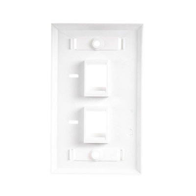 Placa de Pared de 2 Puertos, Keystone, con Espacio para Etiqueta, Color Blanco LINKEDPRO BY EPCOM - Vista 3