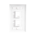 Placa de Pared de 2 Puertos, Keystone, con Espacio para Etiqueta, Color Blanco LINKEDPRO BY EPCOM - Vista 3