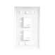 Placa de Pared de 2 Puertos, Keystone, con Espacio para Etiqueta, Color Blanco LINKEDPRO BY EPCOM - Vista 3