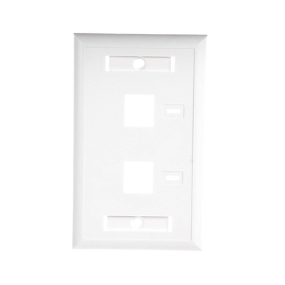 Placa de Pared de 2 Puertos, Keystone, con Espacio para Etiqueta, Color Blanco LINKEDPRO BY EPCOM - Vista 4