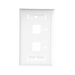 Placa de Pared de 2 Puertos, Keystone, con Espacio para Etiqueta, Color Blanco LINKEDPRO BY EPCOM - Vista 4