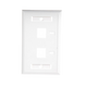 Placa de Pared de 2 Puertos, Keystone, con Espacio para Etiqueta, Color Blanco LINKEDPRO BY EPCOM - Vista 4