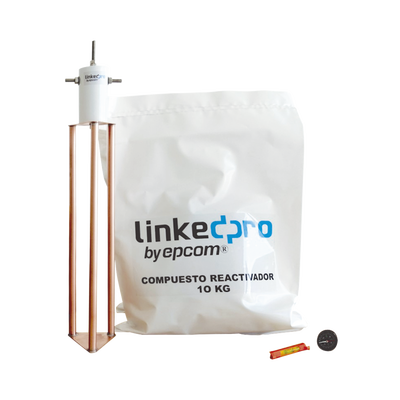 Electrodo para Corriente Máxima de 30 Amp. con Compuesto Mejorador de Terreno - LINKEDPRO BY EPCOM