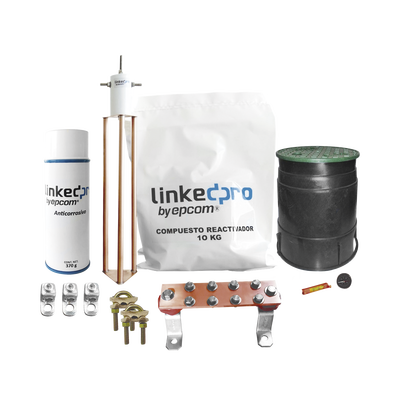 Kit de puesta a tierra LinkedPro, para protección de hasta 30 Amp. - LINKEDPRO BY EPCOM