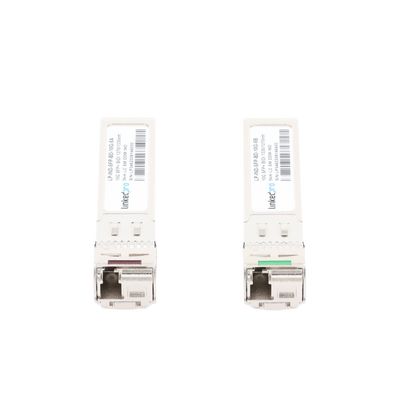 Transceptores Ópticos Industriales Bidireccionales SFP+ (Mini-Gbic) / Monomodo 1270 & 1330 nm / 10 Gbps / 10GBASE / Conect...