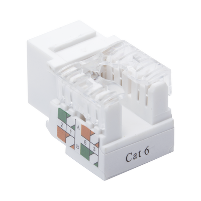 Módulo Jack Keystone Cat6 con Terminación 110 (Punchdown) para Faceplate - Color Blanco LINKEDPRO BY EPCOM - Vista 3