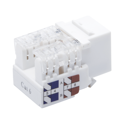 Módulo Jack Keystone Cat6 con Terminación 110 (Punchdown) para Faceplate - Color Blanco LINKEDPRO BY EPCOM - Vista 4