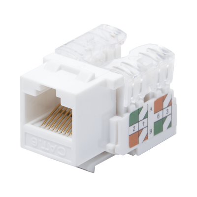 Módulo Jack Keystone Cat6 con Terminación 110 (Punchdown) para Faceplate - Color Blanco - LINKEDPRO BY EPCOM