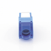 Módulo Jack Keystone Cat6 (Toolless), con Terminación en Ángulo 180 Grados Color Azul, Compatible con Faceplate y Patchpan...