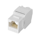 Módulo Jack Keystone Cat6 (Toolless), con Terminación en Ángulo 180 - Color Blanco, Compatible con Faceplate y Patchpanel ...