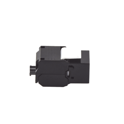 Módulo Jack Keystone Cat6A (Toolless), con Terminación en Ángulo 180 - Color Negro, Compatible con Faceplate y Patchpanel ...