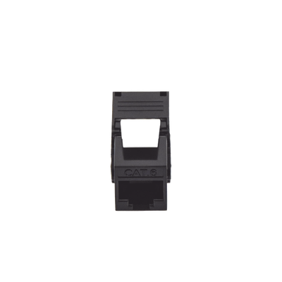 Módulo Jack Keystone Cat6A (Toolless), con Terminación en Ángulo 180 - Color Negro, Compatible con Faceplate y Patchpanel ...