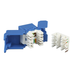 Módulo Jack Keystone Cat6A (Toolless), con Terminación en Ángulo 180 - Color Azul, Compatible con Faceplate y Patchpanel L...