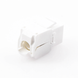 Módulo Jack Keystone Cat6A (Toolless), con Terminación en Ángulo 180 Grados Color Blanco, Compatible con Faceplate y Patch...