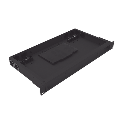Distribuidor de Fibra Óptica Vacío 19 Pulgadas, Acepta 4 Placas Acopladoras de Linkedpro, Hasta 24 Fibras, 1UR, Incluye Ch...