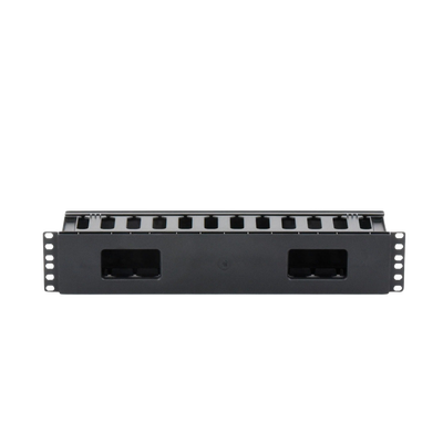 Organizador de Cables Horizontal de 2U para Rack de 19", Fabricado en Polímero Resistente a Deformaciones y Rayones LINKED...