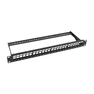 Patch Panel Modular sin Blindaje de 24 Puertos, 1U, con Barra para Organizar Cable - LINKEDPRO BY EPCOM