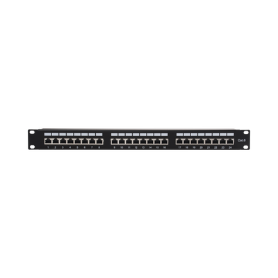 Panel de Parcheo de Impacto (110) Blindado (STP) de 24 Puertos Cat6, 19 Pulgadas - LINKEDPRO BY EPCOM