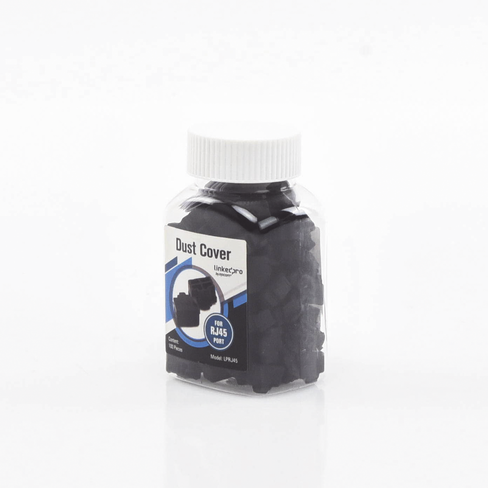 LINKEDPRO BY EPCOM LP-RJ45 - Protector Anti-Polvo / Puerto RJ45 Hembra / Silicona Resistente / Paquete 100 Unidades / Color Negro | SIERRA STORE