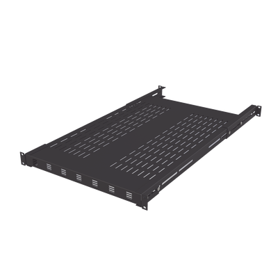 Charola Ventilada para Soportar Equipos en Rack, Profundidad Ajustable de 495 a 965 mm, 1U, Color Negro - LINKEDPRO BY EPCOM