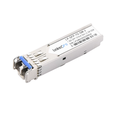 Transceptor Óptico SFP (Mini-Gbic) / Monomodo 1310 nm / 1.25 Gbps / 1000BASE / Conectores LC/UPC Dúplex / DDM / Hasta 3 km...