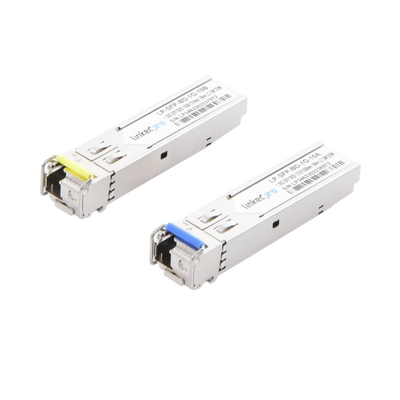 Transceptores Ópticos Bidireccionales SFP (Mini-Gbic) / Monomodo 1310 & 1550 nm / 1.25 Gbps / 1000BASE-BX / Conector LC/UP...