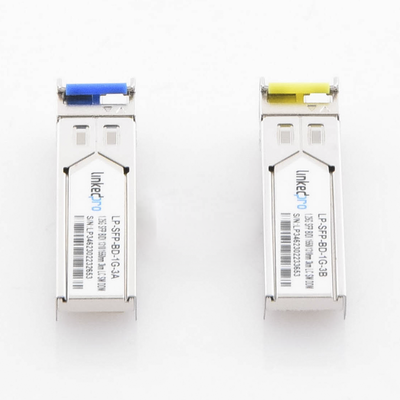 Transceptores Ópticos Bidireccionales SFP (Mini-Gbic) / Monomodo 1310 & 1550 nm / 1.25 Gbps / 1000BASE-BX / Conector LC/UP...