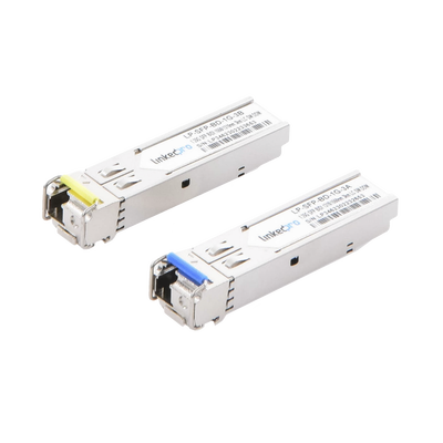 Transceptores Ópticos Bidireccionales SFP (Mini-Gbic) / Monomodo 1310 & 1550 nm / 1.25 Gbps / 1000BASE-BX / Conector LC/UP...