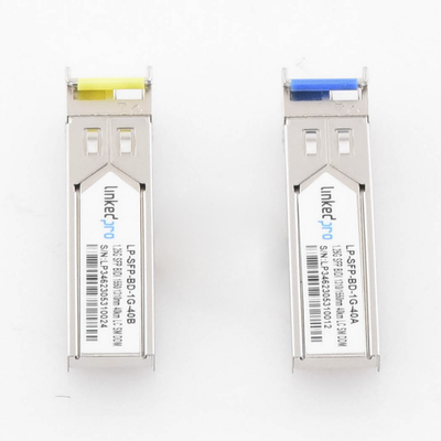 Transceptores Ópticos Bidireccionales SFP (Mini-Gbic) / Monomodo 1310 & 1550 nm / 1.25 Gbps / 1000BASE-BX / Conector LC/UP...