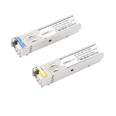 Transceptores Ópticos Bidireccionales SFP (Mini-Gbic) / Monomodo 1310 & 1550 nm / 1.25 Gbps / 1000BASE-BX / Conector LC/UP...