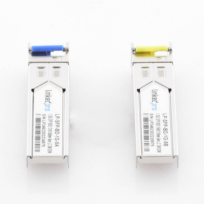 Transceptores Ópticos Bidireccionales SFP (Mini-Gbic) / Monomodo 1310 & 1550 nm / 1.25 Gbps / 1000BASE-BX / Conector LC/UP...