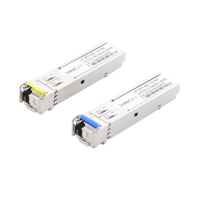Transceptores Ópticos Bidireccionales SFP (Mini-Gbic) / Monomodo 1310 & 1550 nm / 1.25 Gbps / 1000BASE-BX / Conector LC/UP...