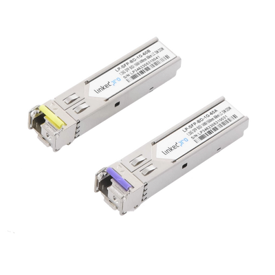 Transceptores Ópticos Bidireccionales SFP (Mini-Gbic) / Monomodo 1490 & 1550 nm / 1.25 Gbps / 1000BASE-BX / Conector LC/UP...