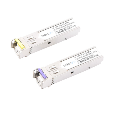 Transceptores Ópticos Bidireccionales SFP (Mini-Gbic) / Monomodo 1490 & 1550 nm / 1.25 Gbps / 1000BASE-BX / Conector LC/UP...