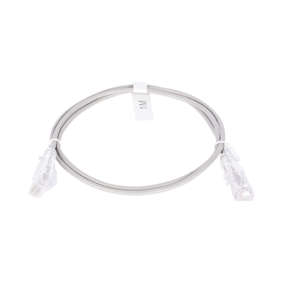 Cable de Parcheo Slim UTP Cat6 - 1 Metro (3.28 Pies), Gris, Diámetro Reducido (28 AWG) - LINKEDPRO BY EPCOM