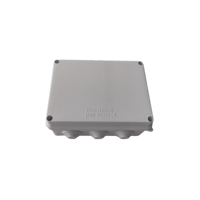 Caja de Conexiones Impermeable IP65, 10 Entradas, Dimensiones 150 x 110 x 70 mm, para Instalaciones Industriales, Comercia...