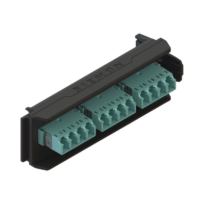 Placa Acopladora LightVerse, 6 Conectores Dúplex LC/UPC, Acepta hasta 12 Fibras Multimodo OM3 y OM4 (No Shuttered) - SIEMON