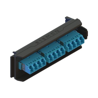 Placa Acopladora LightVerse, 6 Conectores Dúplex LC/UPC, Acepta hasta 12 Fibras Monomodo (No Shuttered) - SIEMON