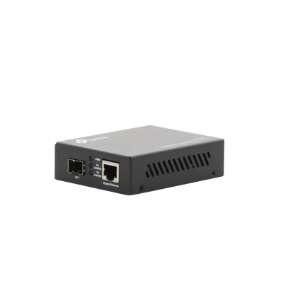 Convertidor Fibra Óptica Monomodo o Multimodo / 1 Puerto SFP 1000 Mbps / 1 Puerto RJ45 10/100/1000 Mbps / Plug and Play TP...
