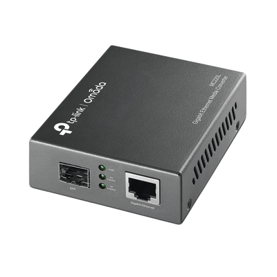 Convertidor Fibra Óptica Monomodo o Multimodo / 1 Puerto SFP 1000 Mbps / 1 Puerto RJ45 10/100/1000 Mbps / Plug and Play - ...