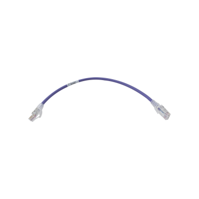 Patch Cord MC6 Modular Cat6 UTP, CM/LS0H, 0.3 Metros (1 Pie), Color Violeta - SIEMON