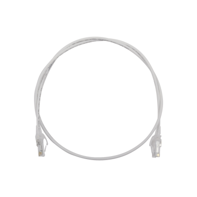 Patch Cord MC6 Modular Cat6 UTP, CM/LS0H, 0.91 Metros (3 Pies), Color Blanco, Diámetro Reducido (28AWG) - SIEMON