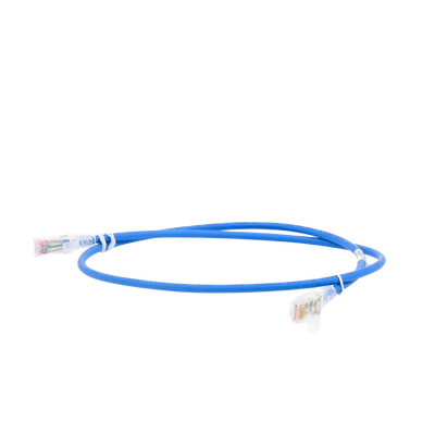 Patch Cord MC6 Modular Cat6 UTP, CM/LS0H, 0.91 Metros (3 Pies), Color Azul, Versión Bulk (Sin Empaque Individual) SIEMON -...