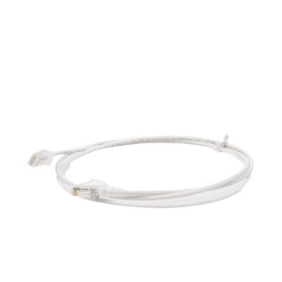 Patch Cord MC6 Modular Cat6 UTP, CM/LS0H, 1.52 Metros (5 Pies), Color Blanco, Diámetro Reducido (28AWG), Versión Bulk (Sin...