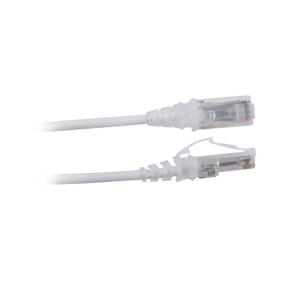Patch Cord MC6 Modular Cat6 UTP, CM/LS0H, 2.13 Metros (7 Pies), Color Blanco, Diámetro Reducido (28AWG) SIEMON - Vista 2