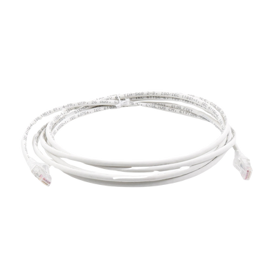 Patch Cord MC6 Modular Cat6 UTP, CM/LS0H, 3.05 Metros (10 Pies), Color Blanco, Versión Bulk (Sin Empaque Individual) SIEMO...