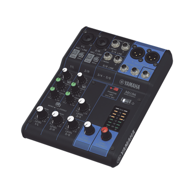 Mezcladora de Audio | 6 Canales | 2 entradas de micro/6 de línea (2 mono + 2 estéreo) | Alimentación Phantom - YAMAHA