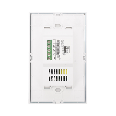 (ZWAVE) Interruptor On/Off panel táctil touch inalámbrico Zwave Plus 2 botones. Compatible con Hubitat HC8, Álula  M2M, ot...